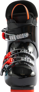 Rossignol Comp J3 JR Ski Boots in Black 2027 featuring a junior-specific fit, three-buckle closure, forgiving flex, and supportive construction.