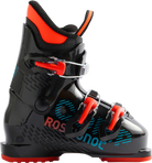Rossignol Comp J3 JR Ski Boots in Black 2027 featuring a junior-specific fit, three-buckle closure, forgiving flex, and supportive construction.