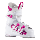 Rossignol Comp J3 JR Ski Boots in White featuring a junior-specific fit, three-buckle closure, forgiving flex, and comfortable supportive construction.