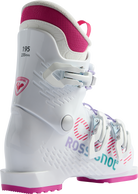 Rossignol Comp J3 JR Ski Boots in White 2027 featuring a junior-specific fit, three-buckle closure, forgiving flex, and supportive construction.