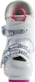 Rossignol Comp J3 JR Ski Boots in White 2027 featuring a junior-specific fit, three-buckle closure, forgiving flex, and supportive construction.