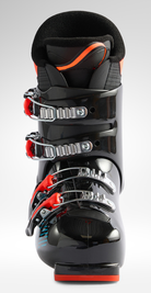 Rossignol Comp J4 JR Ski Boots in Black 2027 featuring a junior-specific fit, four-buckle closure, forgiving flex, and supportive construction.