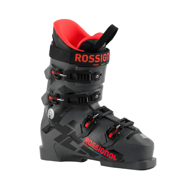 Rossignol Hero World Cup 90 SC Ski Boots featuring a 90 flex, Dual Core shell, 97 mm race last, Short Cuff design, and elite alpine race performance.