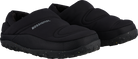 Side view of a black Rossignol Men’s Chalet Shoes featuring a water-resistant insulated upper, slip-on design with heel pull tab, cushioned EVA midsole, and high-grip rubber outsole.
