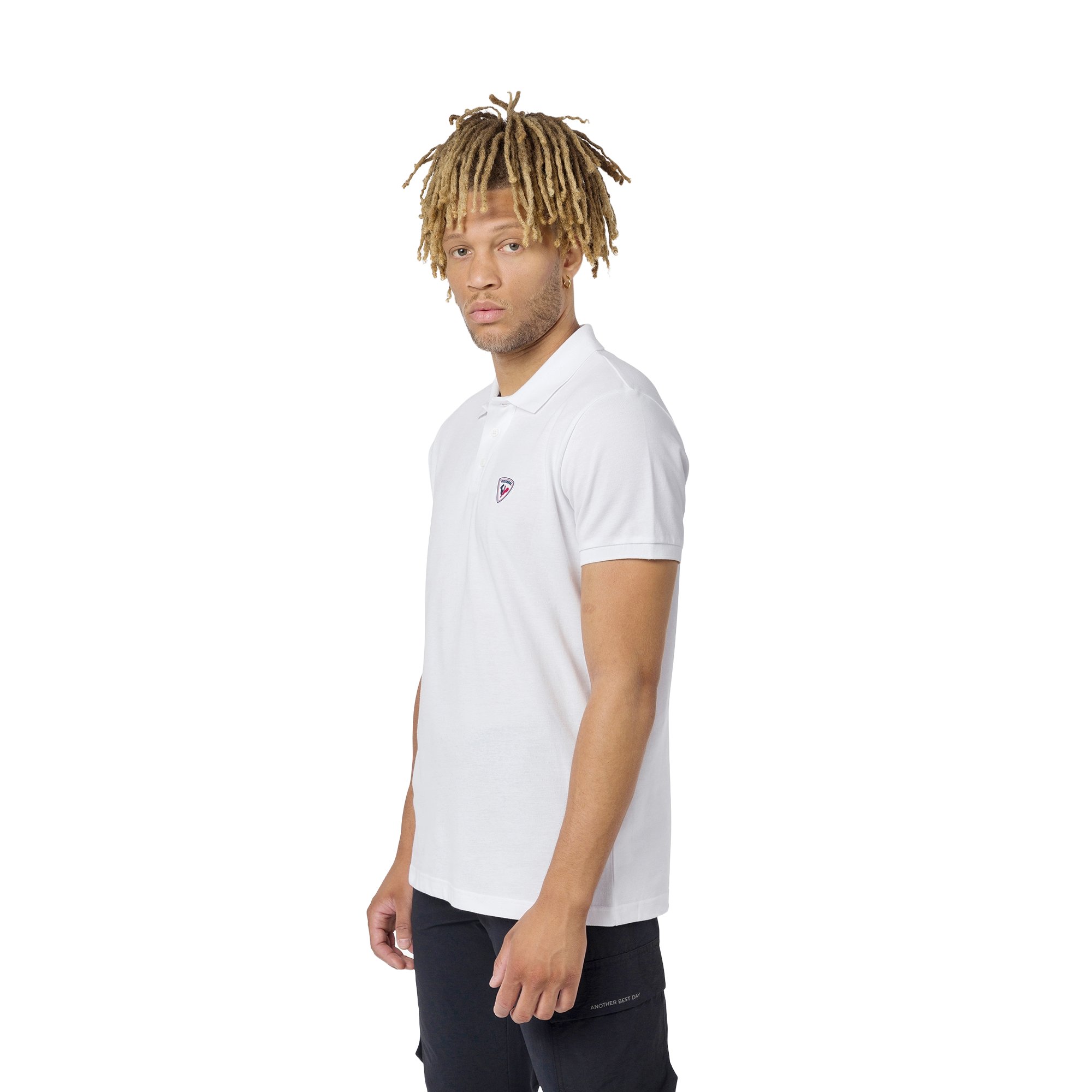 Rossignol Men's Logo Golf Polo featuring lightweight performance fabric, moisture-wicking technology, logo detailing, and an athletic fit.