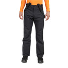 A man wearing a pair of black Rossignol Men's Ski Pants that are waterproof, breathable, stretchable, and insulated.