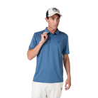 Rossignol Men's Slub Active Golf Polo featuring lightweight slub-textured fabric, moisture-wicking performance, and an athletic fit.