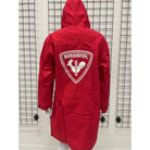 Rossignol Race Rain Shell Jacket featuring waterproof, windproof construction, breathable fabric, adjustable hood, and lightweight weather protection for ski racing.