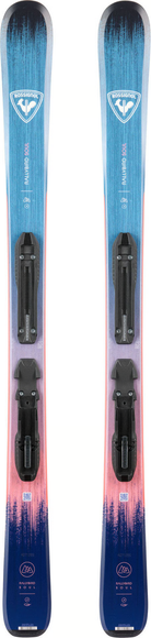Rossignol Rallybird Kid skis with Look Kid X binding 2026