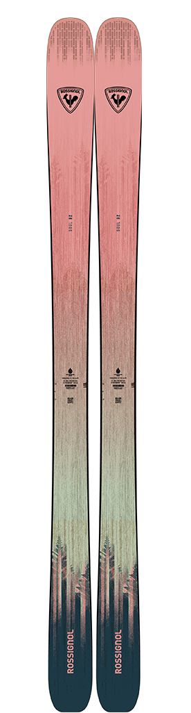 A pair of 2027 Rossignol Soul W 92 women's skis that are designed for freeride and all-mountain skiing.