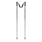 A pair of silver and black Rossignol Tactic Junior Ski Poles that feature a lightweight aluminum shaft designed for kids.