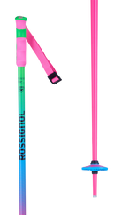 Rossignol Tactic Plus Rainbow Ski Poles featuring lightweight aluminum shafts, ergonomic grips, adjustable straps, and colourful Rainbow graphics.