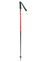 A red Rossignol Tactic Ski Pole that is designed for men that features a lightweight aluminum shaft and an all-mountain basket.
