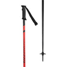 A red Rossignol Tactic Ski Pole that is designed for men that features a lightweight aluminum shaft and an all-mountain basket.