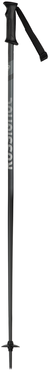 Rossignol Tactic Ski Poles featuring lightweight aluminum shafts, ergonomic grips, adjustable wrist straps, and all-mountain baskets.