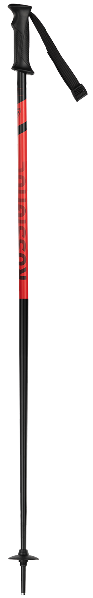 Rossignol Tactic Ski Poles featuring lightweight aluminum shafts, ergonomic grips, adjustable wrist straps, and all-mountain baskets.