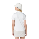 Rossignol Women's E-Fiber Active Golf Polo featuring lightweight performance fabric, moisture-wicking technology, and a flattering athletic fit.