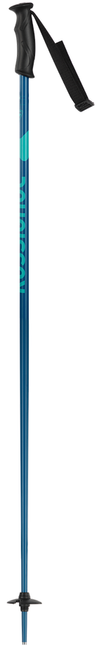 Rossignol Women's Electra Ski Poles featuring lightweight aluminum shafts, ergonomic women's grips, adjustable wrist straps, and all-mountain baskets.