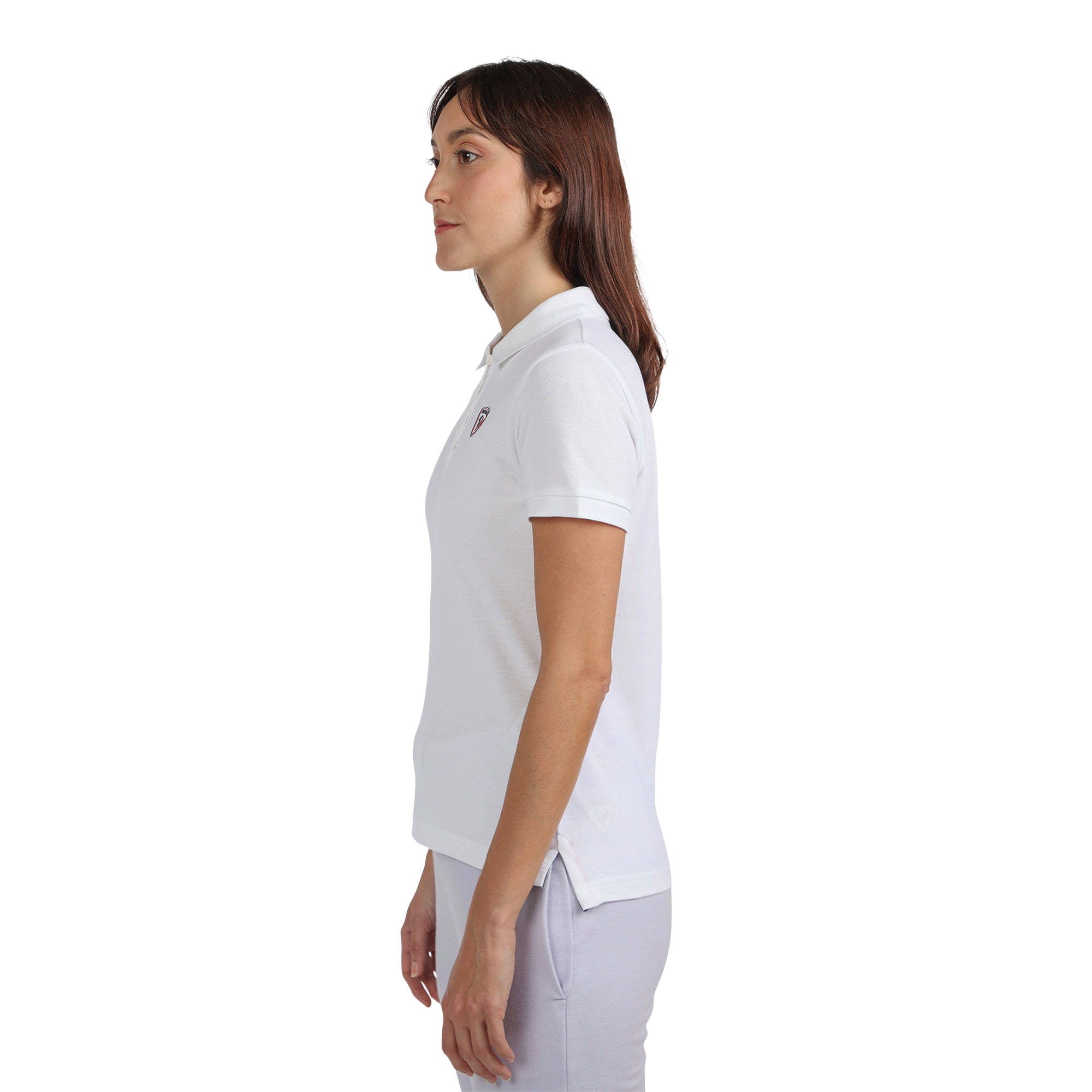 Rossignol Women's Logo Golf Polo featuring lightweight performance fabric, moisture-wicking technology, logo detailing, and a flattering athletic fit.