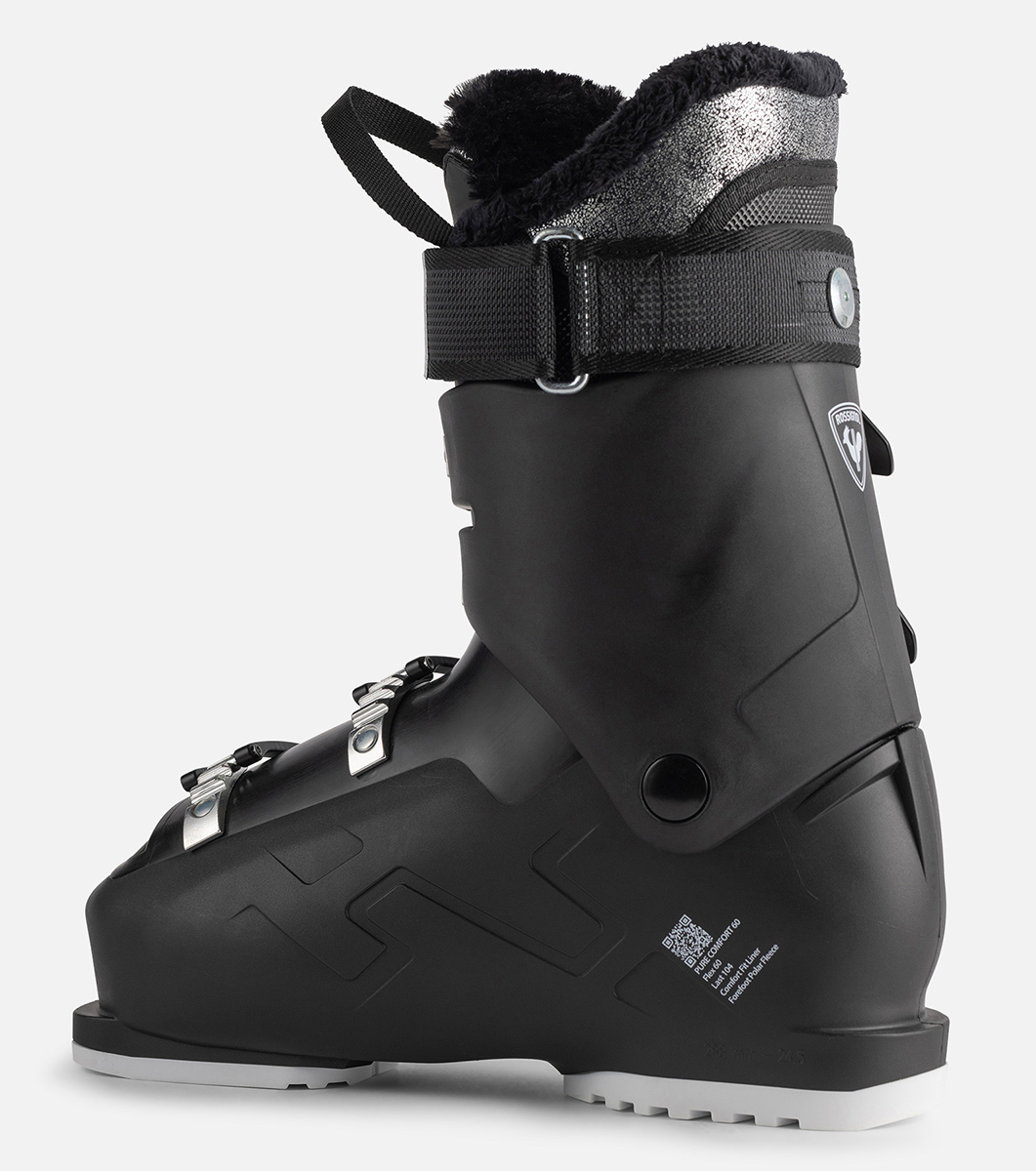 Rossignol Women's Pure Comfort 60 Ski Boots 2027 featuring a 104 mm high-volume fit, 60 flex, four-buckle closure, and insulated liner.