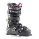 A Rossignol Pure Elite 70 women's ski boot that features a 98mm narrow last, progressive 70 flex, Sensor Blade shell, and warm WinTherm insulation.