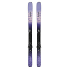 A pair of purple and black Salomon E Stance W 84 women's skis that are designed for both on and off piste use.