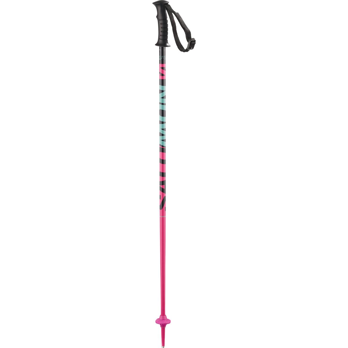 A pink and black Kaloo Junior Ski Pole that is lightweight and designed for kids.