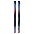 A pair of black and blue Salomon N Stance Pro 90 Skis that feature a 90mm waist, full rocker tips and tails, and are designed for all-mountain skiing.