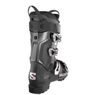 A black Salomon S/Pro 85 W ski boot that is designed for women and features an 85 flex rating and a medium-volume fit.