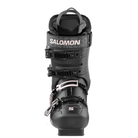 A black Salomon S/Pro 85 W ski boot that is designed for women and features an 85 flex rating and a medium-volume fit.