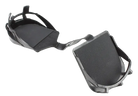 Seirus Cat Tracks in black showing flexible cold-resistant rubber construction, high-traction tread pattern, contoured heel-and-toe boot lug grips, and compact rollable design.