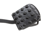 Seirus Cat Tracks in black showing flexible cold-resistant rubber construction, high-traction tread pattern, contoured heel-and-toe boot lug grips, and compact rollable design.