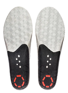 Sidas Winter 3D Performance Insoles showing contoured 3D anatomical EVA shell, integrated heel shock absorption pad, micro-fiber top cover, and insulating aluminum thermal foil layer.