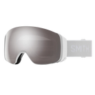 Front view of the Smith 4D MAG Goggles featuring down-curved BirdsEye Vision optics, integrated magnetic MAG outrigger levers, a ChromaPop dual-lens assembly, triple-layer DriWix face foam, and an ultra-wide silicone-backed strap.