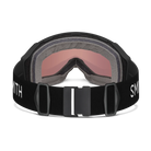 Rear view of the Smith 4D MAG S Goggles featuring a scaled-down frame, down-curved BirdsEye Vision ChromaPop lens, integrated magnetic MAG retention levers, triple-layer DriWix face foam, and a silicone-backed QuickFit strap.