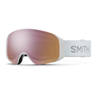 Front view of the Smith 4D MAG S Goggles featuring a scaled-down frame, down-curved BirdsEye Vision ChromaPop lens, integrated magnetic MAG retention levers, triple-layer DriWix face foam, and a silicone-backed QuickFit strap.