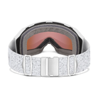 Rear view of the Smith 4D MAG S Goggles featuring a scaled-down frame, down-curved BirdsEye Vision ChromaPop lens, integrated magnetic MAG retention levers, triple-layer DriWix face foam, and a silicone-backed QuickFit strap.