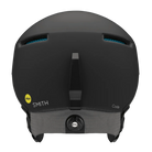 Rear view of a black Smith Code MIPS Helmet featuring lightweight in-mold construction, zonal Koroyd honeycomb structures, six fixed ventilation ports, a BOA 360 Fit System dial, and a Fidlock magnetic chin strap buckle.