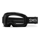 Front view of the Smith Daredevil Jr Goggles featuring a youth over-the-glasses semi-rimless frame, floating temple foam membrane, cylindrical Carbonic-x lens, two-layer DriWix face foam, and a silicone-backed adjustable strap.