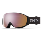 Front view of the Smith I/O MAG S Goggles featuring a scaled-down frame, spherical Carbonic-x ChromaPop lens, integrated magnetic MAG retention levers, triple-layer DriWix face foam, and a silicone-backed QuickFit strap.