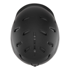 Top view of a matte black Smith Nexus MIPS Helmet featuring a hybrid shell construction, zonal Koroyd honeycomb structures, dual-regulator active vents, an exoskeleton side-impact shell, and a BOA 360 Fit System dial.