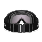 Rear view of the Smith Preview Low Bridge Fit Goggles featuring BirdsEye Vision expanded frame geometry, modified low-bridge nose pocket foam contours, spherical Carbonic-x ChromaPop lens, and an ultra-wide silicone-backed QuickFit strap.