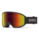 Front view of the Smith Reason OTG Goggles featuring an over-the-glasses compatible frame, floating foam temple membrane, cylindrical Carbonic-x lens, double-layer DriWix face foam, and a silicone-backed QuickFit strap.