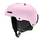 A matte pink Smith Rodeo Mips helmet that is designed for skiing and snowboarding and features Mips protection.