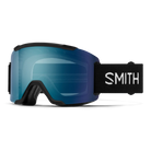 Front view of the Smith Squad Goggles 2027 featuring a low-profile semi-rimless frame, cylindrical Carbonic-x ChromaPop lens, dual-layer DriWix face foam, and a silicone-backed QuickFit strap.