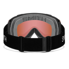 Rear view of the Smith Squad Goggles 2027 featuring a low-profile semi-rimless frame, cylindrical Carbonic-x ChromaPop lens, dual-layer DriWix face foam, and a silicone-backed QuickFit strap.