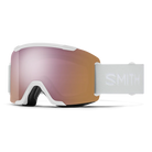 Front view of the Smith Squad Goggles 2027 featuring a low-profile semi-rimless frame, cylindrical Carbonic-x ChromaPop lens, dual-layer DriWix face foam, and a silicone-backed QuickFit strap.