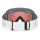 Rear view of the Smith Squad Goggles 2027 featuring a low-profile semi-rimless frame, cylindrical Carbonic-x ChromaPop lens, dual-layer DriWix face foam, and a silicone-backed QuickFit strap.