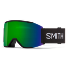 Front view of the Smith Squad MAG Low Bridge Fit Goggles featuring modified low-bridge face foam contours, integrated magnetic MAG retention levers, a cylindrical Carbonic-x ChromaPop lens, and a silicone-backed QuickFit strap.