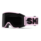 Front view of the Smith Squad MAG Goggles featuring a semi-rimless frame with integrated magnetic MAG retention levers, a cylindrical Carbonic-x ChromaPop lens, triple-layer DriWix face foam, and an ultra-wide silicone-backed strap.